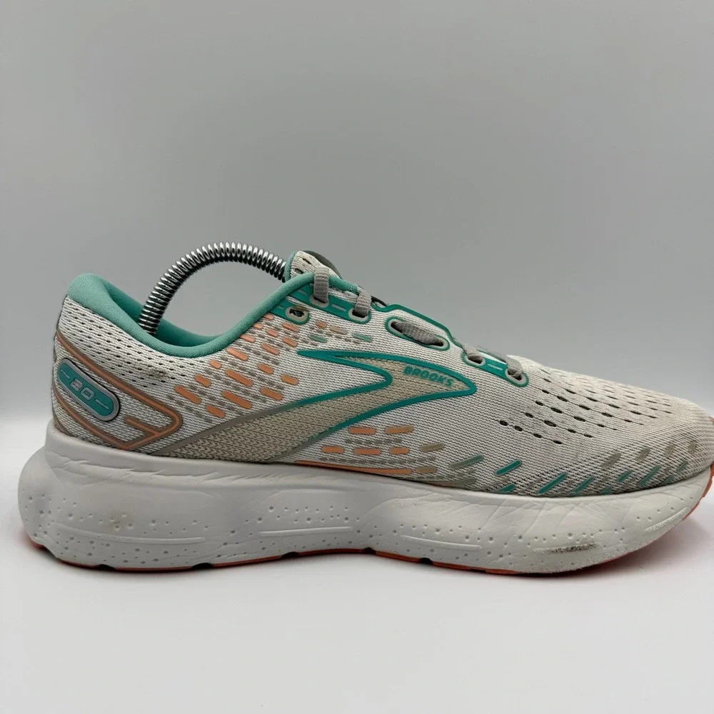 Brooks Glycerin 20 Womens Size 10 Gray Blue White Walking Running Shoes Sneakers